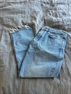 Mango Light Blue Straight Leg Jeans